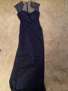 Xscape Lace Cap Sleeve Maxi Dress